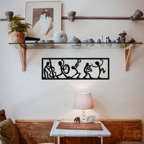 Musicians fém fali dekoráció, 60×19 cm