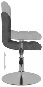 sötétszürke szövetborítású forgó étkezőszék