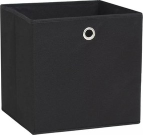 4 db fekete, nem szőtt tárolódoboz 32 x 32 x 32 cm
