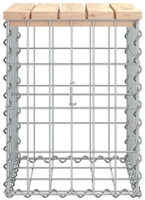 tömör fenyőfa gabion kerti pad 33x31x42 cm
