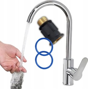 Konyhai Mosogató Csaptelep Álló Mosdó Króm Fényes, Tömlő Nélküli