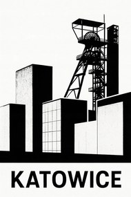 Poszter Minimalista Katowice Sziléziai Múzeum 70x100