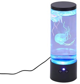 Buborékcső fekete 30 cm LED RGB-vel - Dweller