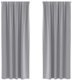Függönyök függönyökkel 2 pcs Világosszürke 260x140cm Poliészter