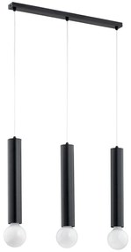 Csillár zsinóron TWISTER 3xE27/60W/230V fekete