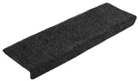 10 db öntapadós lépcsőszőnyeg, 65 x 21 x 4 cm, fekete, téglalap alakú széllel