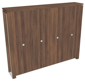 Verno+ S magas gardrób 260 x 46 x 210 cm, dió / vanília