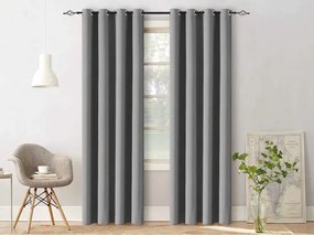 Világosszürke OXFORD függöny 140x270 cm Felfüggesztés: Hullámos sínszalag