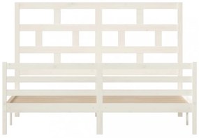 Super King fehér tömör fa ágykeret 180 x 200 cm