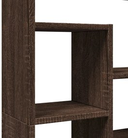 barna tölgy színű szerelt fa könyvespolc 72 x 20 x 120 cm