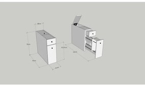 Fürdőszobaszekrény MELODY, bézs márványhatású dekor
