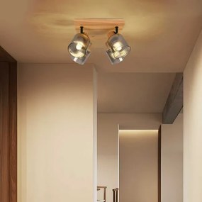 Brilagi - HYGGE spotlámpa 4xE14/15W/230V kaucsukfa/füstszínű