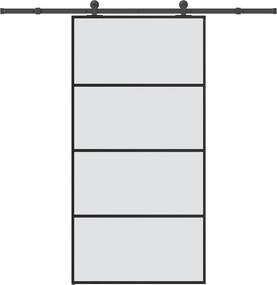vidaXL ESG üveg-alumínium tolóajtó fémszerelvény-szettel 102,5x205 cm