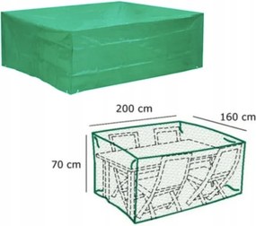 Ponyvavédő Huzat Kerti Bútorokhoz Szék Asztal 200x160x70 Pe