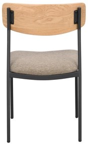 Bézs-natúr színű étkezőszék szett 2 db-os Maymont – Rowico