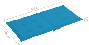 4 db kék oxford szövet háttámlás székpárna 100x50x3 cm