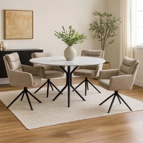 AVENBERG TESSA Forgó étkezőszék szett - 2 db, bézs