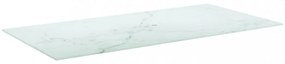 fehér edzett üveg asztallap márványdizájnnal 100 x 50 cm 6 mm