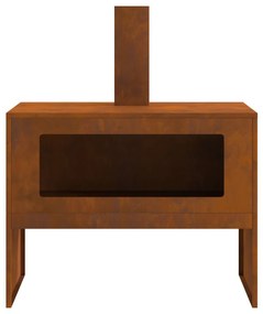 Tűzrakó Barna 80 x 50 x 96 cm időjárásálló acél
