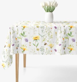 Goldea szügletes teflonos asztalterítő - réti világ 100 x 100 cm