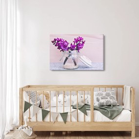 Lila virágok képe (90x60 cm)
