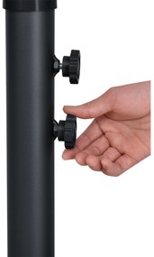 Juskys LED-es napernyő Brazil 3,5 m - sötétszürke