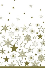 Karácsony Gold Stars papír asztalterítő 120x180 cm