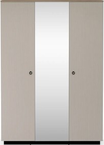 Szekrény tükörrel, szürkésbarna Taupe/silverjack tölgy, DOMCA 3D