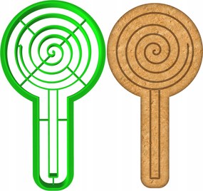 Mézeskalács lyukasztó keksz édesség Zsíros Csütörtök Nyalóka 10cm