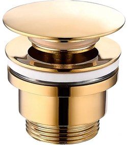 Mexen zárható univerzális mosdó lefolyó kör, ClickClack, arany, 79930-50