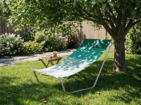 Összecsukható tengerparti napozóágy SAND, zöld csíkos