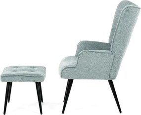 Relaxációs fotel, kék, bársony kárpit, AK-303 BLUE2