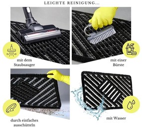 Kókuszrost lábtörlő 45x75 cm Coco Black – Hanse Home