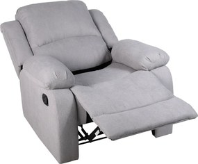 Pihentető fekvőszék, világos szürke szövet, ASKOY NEW