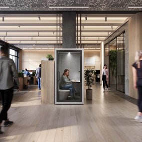 INBOX akusztikai irodai fülke 1 személyes, 2100 × 1100 × 900 mm