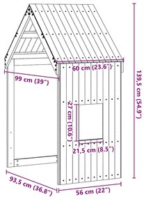 tömör fenyőfa gyerekágytető 60 x 99 x 139,5 cm