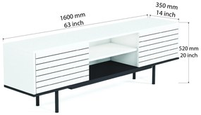 TV asztal/Szekrény Coloseum (fehér + fekete)  . 1102050
