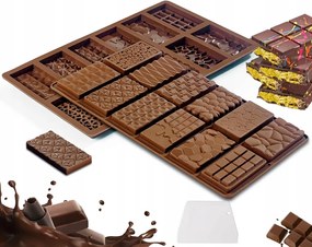 Szilikon öntőforma Csokoládé öntőforma 2 db 27.4*17*1.1cm