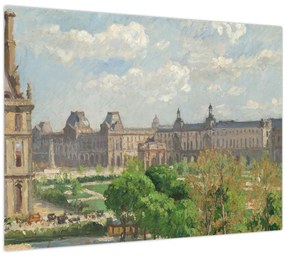 Üveg kép - Camille Pissarro, Place du Carrousel, Paris, reprodukciók (70x50 cm)