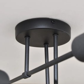 LED Felületre szerelhető csillár CAMBRIDGE 6xE27/8W/230V fekete