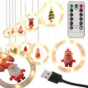 FĂŒggöny Led KarĂĄcsonyi LĂĄmpĂĄk Kerekek FigurĂĄkkal 10 db 8 MĂłd 110 Led