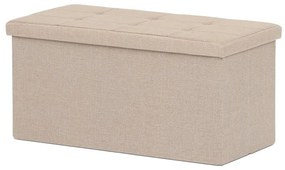 Tárolós puff, bézs szövet – TAB-462