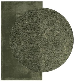HUARTE erdőzöld rövid szálú puha és mosható szőnyeg 60 x 110 cm