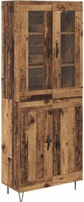 vidaXL Magasfiú Öreg fa 69,5 x 34 x 90 cm Faanyag