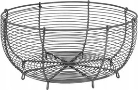 Gyümölcskosár fém, matt szürke