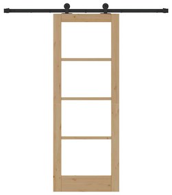 Csúszóajtó ORKDAL Barna 73.5 x 198.5 cm Fa és fém