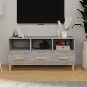 szürke sonoma színű szerelt fa TV-szekrény 120 x 36 x 50 cm