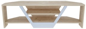 TV szekrény Sares - Oak, White