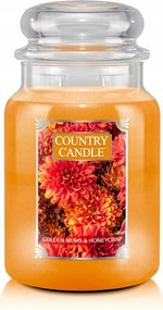 Nagy gyertya Golden Mums & Honeycrisp Country Candle