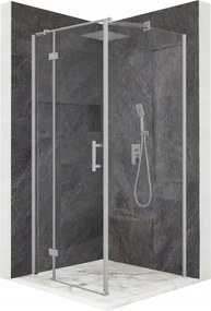 Zuhanykabin 70x70cm billenőajtó króm Esg üveg 6mm bevonat